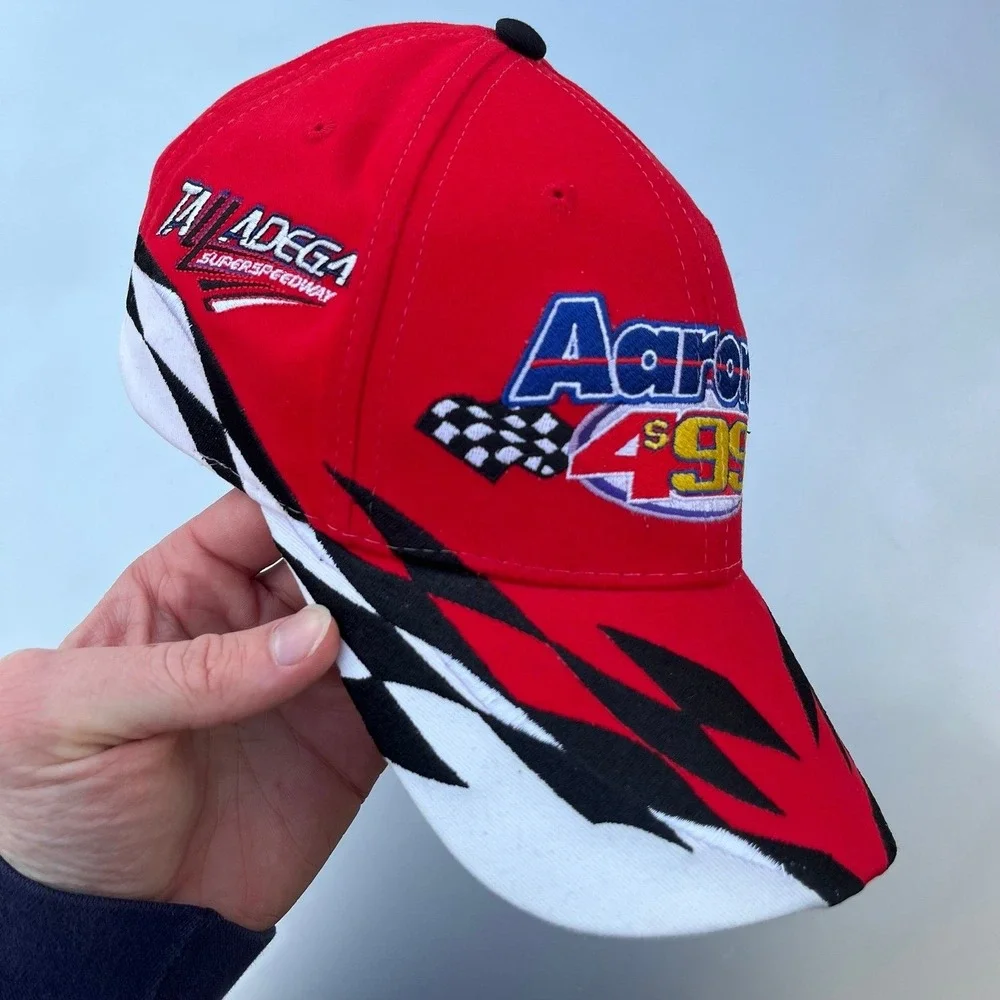 2005 ISC Aarons 499 red finish line embroidered NASCAR hat